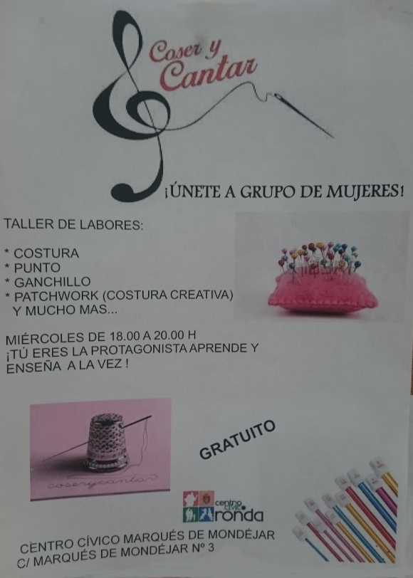 ©Ayto.Granada: Enredate: Taller de labores: COSER Y CANTAR